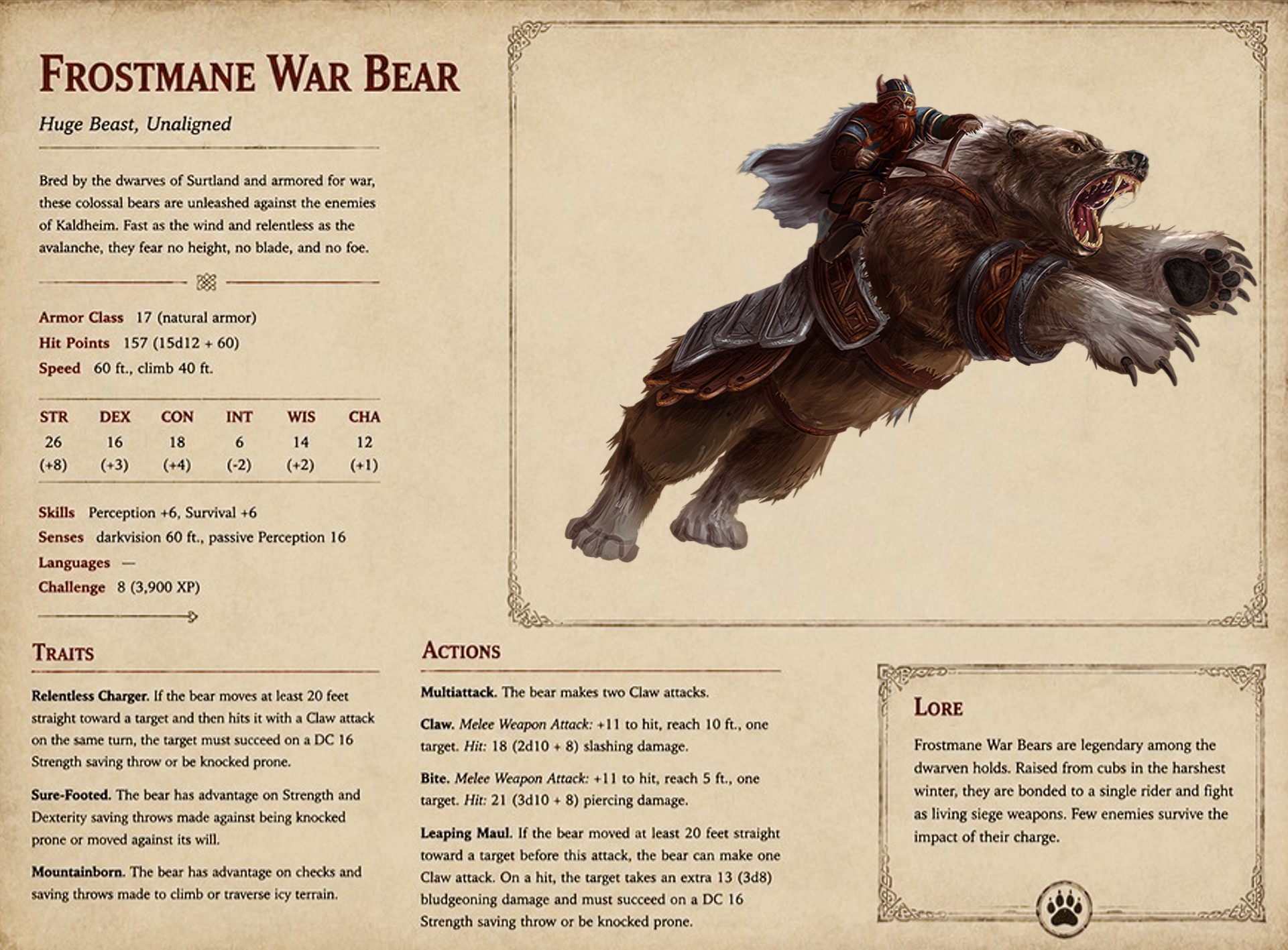 Armored Bear Book Illustration
